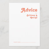 Modern Retro | Coral Weddenschap Advieskaart (Voorkant)