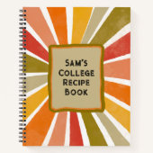 Modern Retro Custom Favoriete College Recept Boek (Voorkant)