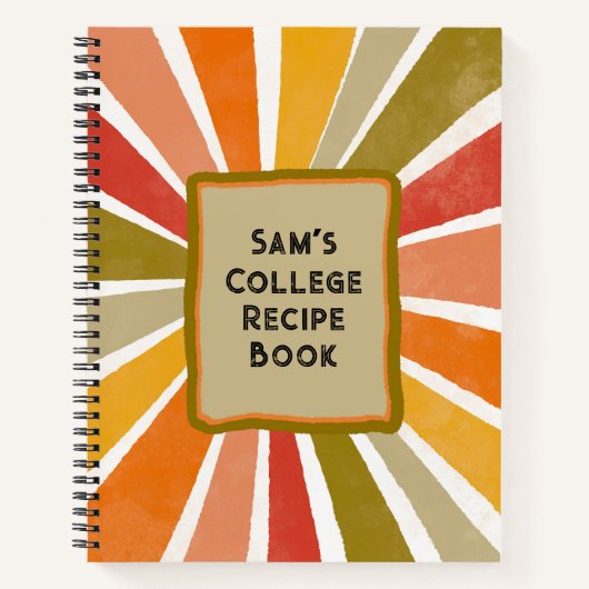 Modern Retro Custom Favoriete College Recept Boek (Voorkant)