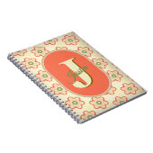 Modern Retro Custom Monogram Notitieboek (Rechterzijde)