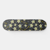Modern Retro Cute Floral Girls Persoonlijk Skateboard (Horizontaal)