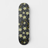 Modern Retro Cute Floral Girls Persoonlijk Skateboard (Voorkant)