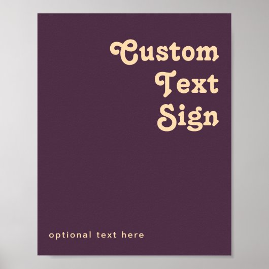 Modern Retro | Dark Purple Cards and Gifts Custom Poster (Voorkant)