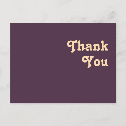 Modern Retro | Donkere Paarse bruiloft Hartelijk d Briefkaart (Voorkant)