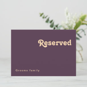 Modern Retro   Donkere Paarse gereserveerde tekens