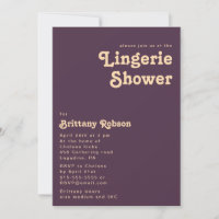 Modern Retro | Donkere Paarse Lingerie Shower