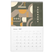 Modern Retro Earth Tone Geometric 2023 Calendar Kalender (Jan 2027)