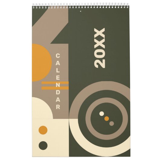 Modern Retro Earth Tone Geometric 2023 Calendar Kalender (Hoes)