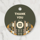 Modern Retro Earth Tone Geometric Price Label (Voorkant)