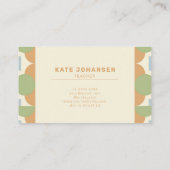 Modern Retro Earth Tone Geometric Visitekaartje (Achterkant)
