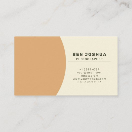 Modern Retro Earth Tone Geometric Visitekaartje (Achterkant)