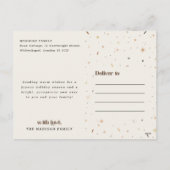 Modern Retro Family Photo Christmas Wish Feestdagenkaart (Achterkant)