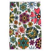 Modern Retro Floral Drawing Seamless Pattern Art Medium Cadeauzakje (Achterkant)