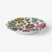 Modern Retro Floral Drawing Seamless Pattern Art  Papieren Kommen (Gebogen)