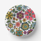 Modern Retro Floral Drawing Seamless Pattern Art  Papieren Kommen (Voorkant)