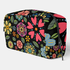 Modern Retro Floral Drawing Seamless Pattern Art Toilettasje