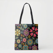 Modern Retro Floral Drawing Seamless Pattern Art Tote Bag (Voorkant)