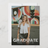 Modern Retro Fotogradatie Uitnodiging (Achterkant)