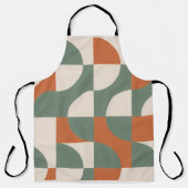 Modern Retro Geometric Apron Schort (Voorkant)