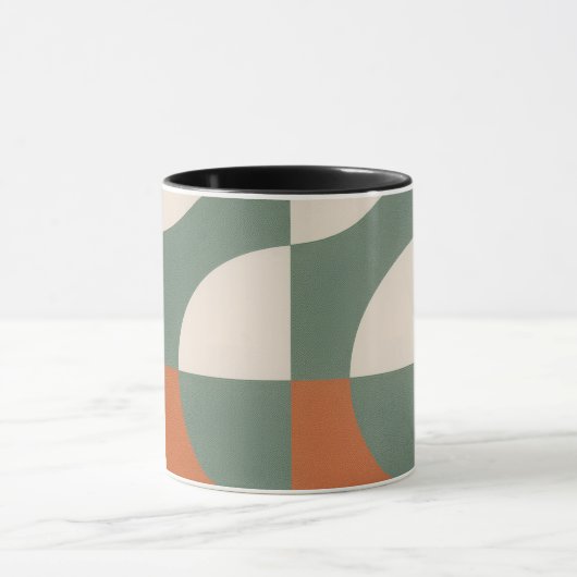 Modern Retro Geometric Frosted Glass Mug Mok (Midden)