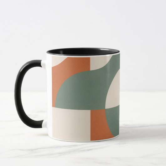 Modern Retro Geometric Frosted Glass Mug Mok (Links)