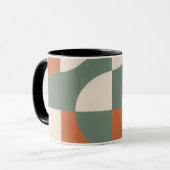 Modern Retro Geometric Frosted Glass Mug Mok (Voorkant links)