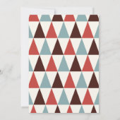 Modern Retro Geometric Kerstmis Kaart (Achterkant)