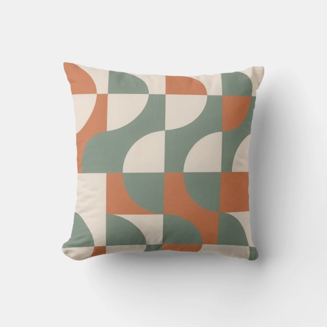 Modern Retro Geometric Throw Pillow Buitenkussen (Voorkant)