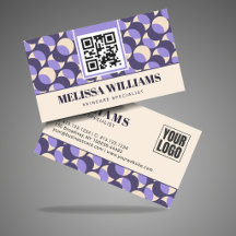 Modern Retro Geometrisch Patroon Lavendel Crème