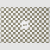 Modern Retro geruit patroon aangepast monogram Tissuepapier (Voorkant)