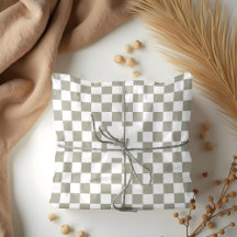 Modern Retro geruit patroon aangepast monogram