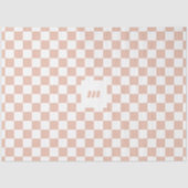 Modern Retro geruit patroon aangepast monogram Tissuepapier (Voorkant)