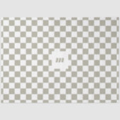 Modern Retro geruit patroon aangepast monogram Tissuepapier (Voorkant)