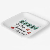 Modern Retro Good Friends Dice Bunco Papieren Bordje (Gebogen)