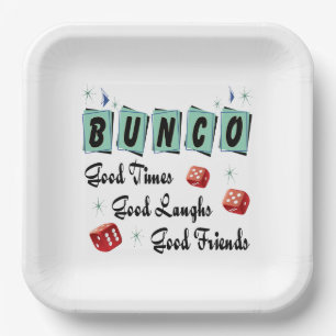 Modern Retro Good Friends Dice Bunco Papieren Bordje