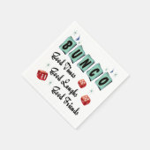 Modern Retro Good Friends Dice Bunco Servet (Hoek)