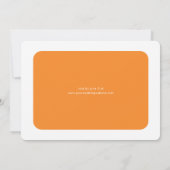 Modern Retro Gradiënt roze Oranje RSVP Weddenschap Kaart (Achterkant)