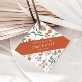 Modern Retro Groovy Baby shower Hartelijk dank Bedankjes Labels