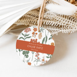 Modern Retro Groovy Baby shower Hartelijk dank Bedankjes Labels