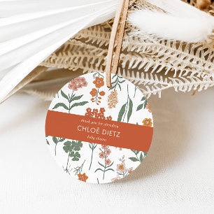 Modern Retro Groovy Baby shower Hartelijk dank Bedankjes Labels
