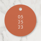 Modern Retro Groovy Baby shower Hartelijk dank Bedankjes Labels (Achterkant)