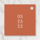 Modern Retro Groovy Baby shower Hartelijk dank Bedankjes Labels (Achterkant)