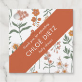 Modern Retro Groovy Baby shower Hartelijk dank Bedankjes Labels (Voorkant)