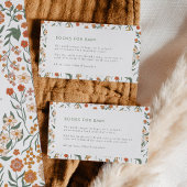 Modern Retro Groovy Books voor Baby Floral Informatiekaartje