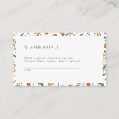 Modern Retro Groovy Diaper Raffle Informatiekaartje (Voorkant)