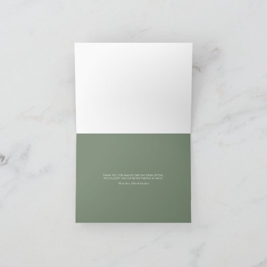 Modern Retro Groovy Floral Baby shower Bedankkaart (Binnen)