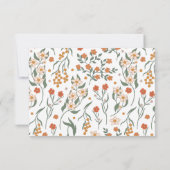 Modern Retro Groovy Floral Baby shower Bedankkaart (Achterkant)