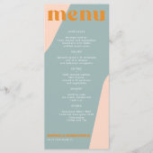 Modern retro groovy wedding template menu (Voorkant)