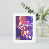 Modern Retro Hollywood Filmmaker in het Roze Briefkaart (Staand voorkant)