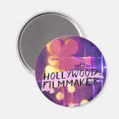 Modern Retro Hollywood Filmmaker in het Roze Magneet (Voorkant / Achterkant)